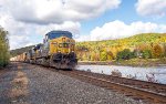 CSX 470 leads an eastbound manifest freight skirting the Tunnel Road swamps in Canaan, NY